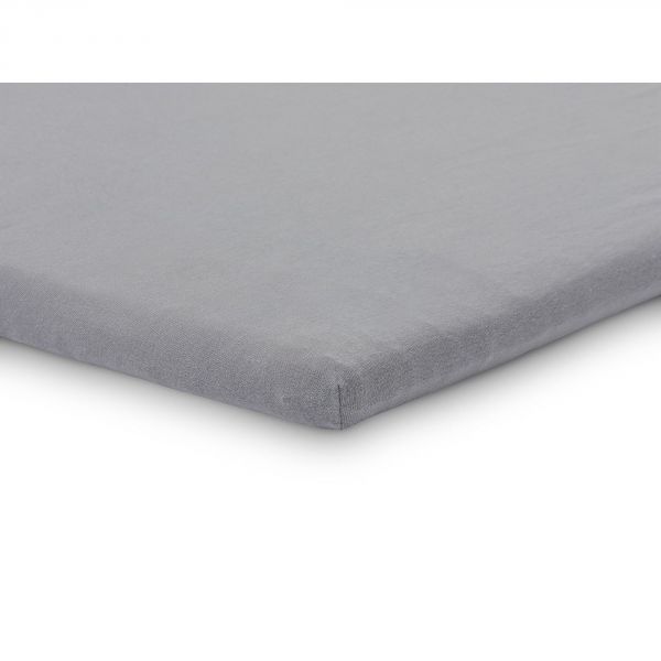 Lot de 2 draps housses 75x95 cm en Jersey pour tapis de parc Storm Grey