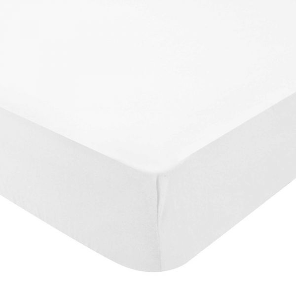 Drap housse jersey bio 50x100 blanc