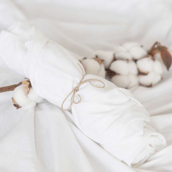 Drap housse jersey bio 70x140 blanc