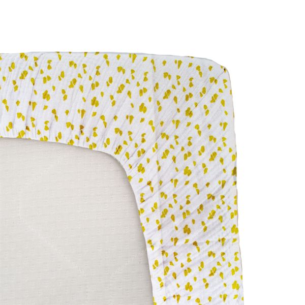 Drap housse jersey 60 x120 cm Honey Moon - Savane