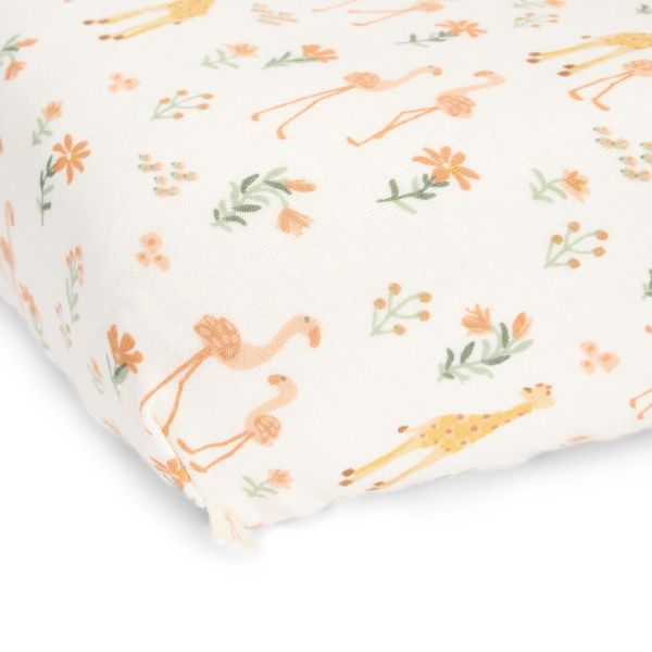 Drap-housse lit bébé - Blooming Safari - 60 x 120 cm