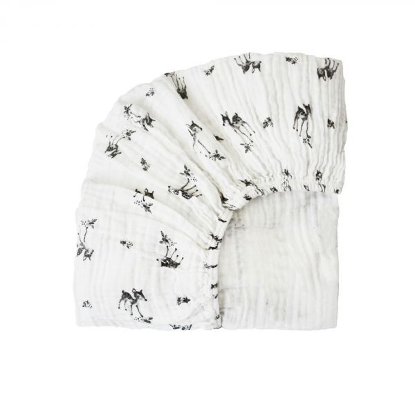 Drap housse 90x200 cm Olivia Faon écru