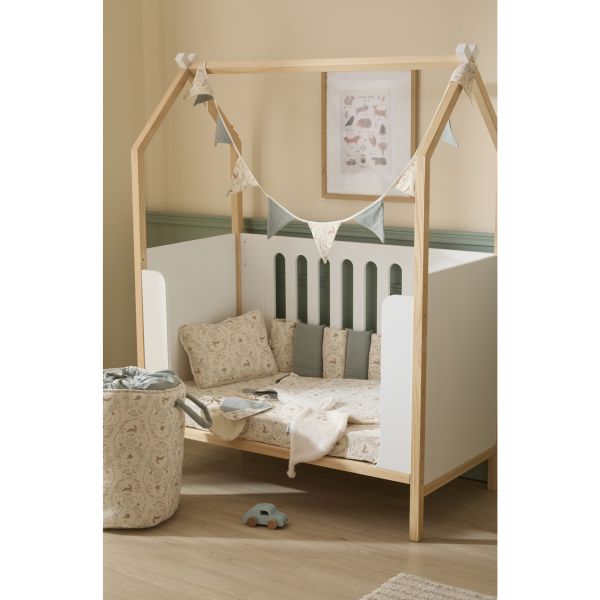 Drap housse pour matelas 60 x 120 cm - Jardin enchanté