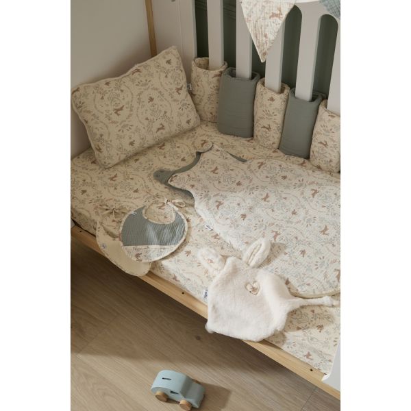 Drap housse pour matelas 60 x 120 cm - Jardin enchanté
