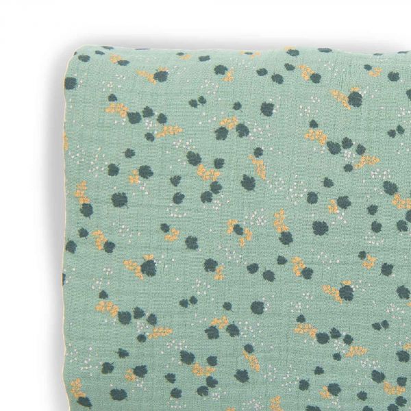 Drap housse lit bébé 70 x 140 cm Trois petits lapins - Sauge imprimé