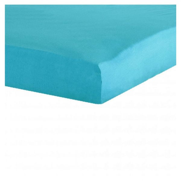 Drap housse turquoise 70 x 140 cm
