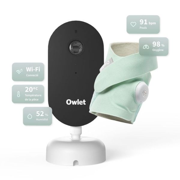 Pack chaussette connectée Dream Sock Menthe + caméra bébé Dream Sight