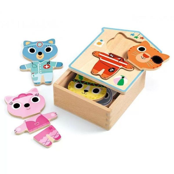 Puzzles en bois pour enfant Dressup Mix