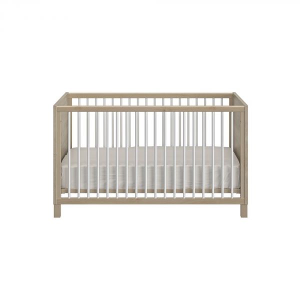 Chambre duo lit bébé évolutif 70x140 cm + commode Achille