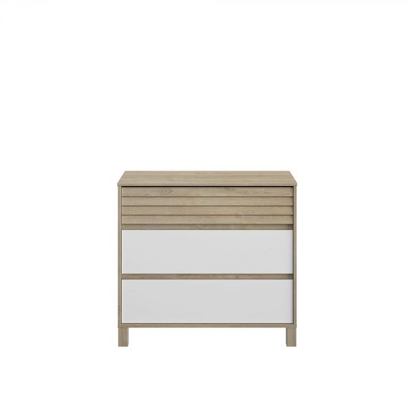 Chambre duo lit bébé évolutif 70x140 cm + commode Achille