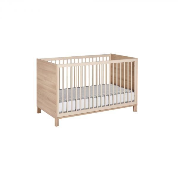 Chambre duo lit bébé évolutif 70x140 cm + commode Calypso