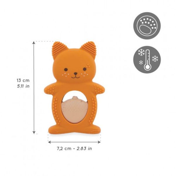 Lot de 2 anneaux de dentition et réfrigérant Ecureuil