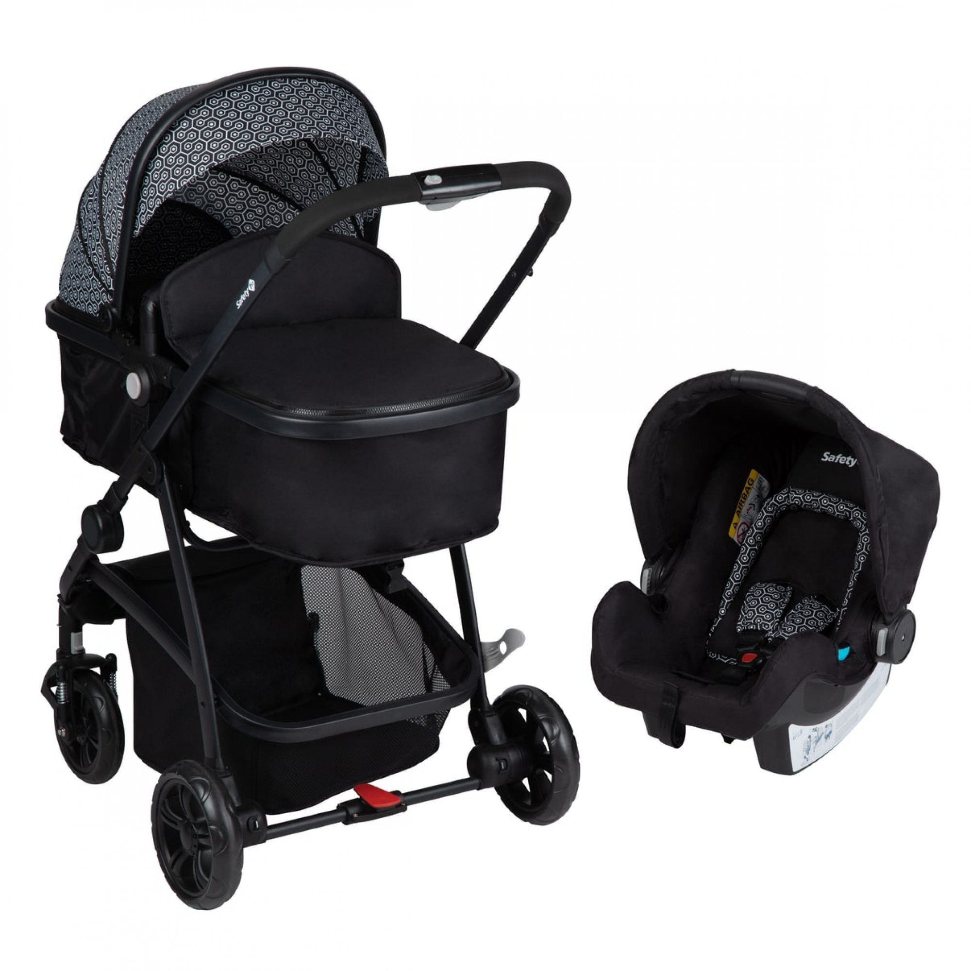 Safety 1st Pack trio poussette HELLO 3 en1 Geometric Made