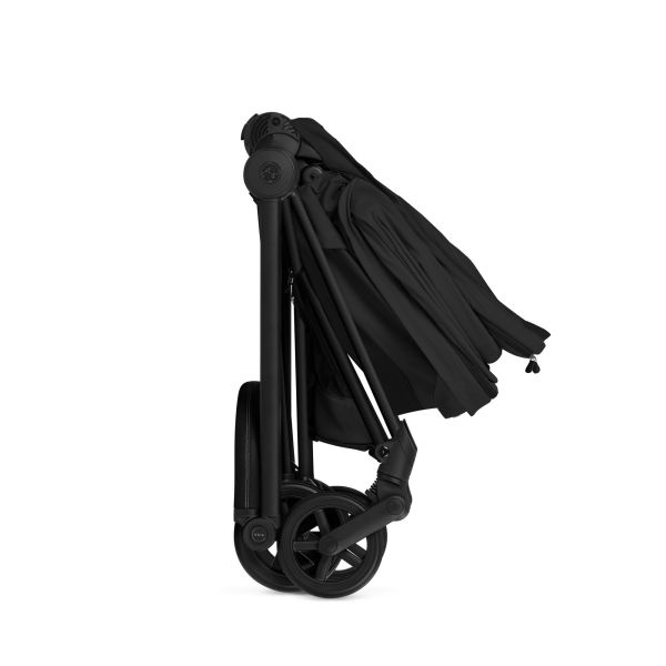 Poussette duo compacte Mios 4 avec nacelle pliable châssis Matt Black Sepia Black