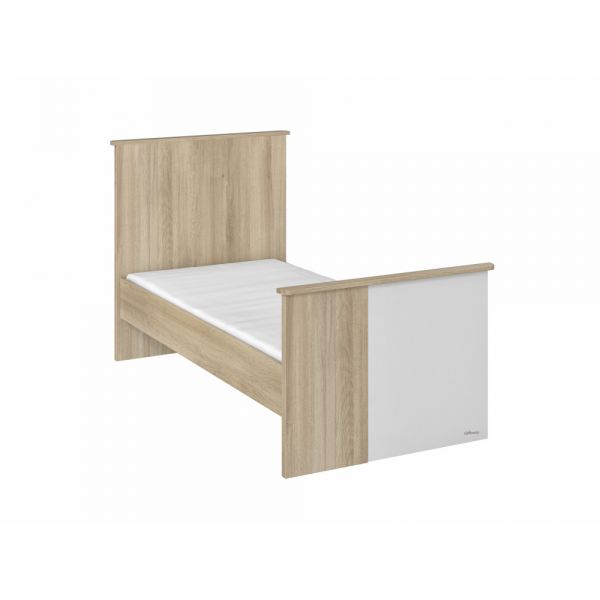 Chambre duo lit bébé évolutif 70x140 cm + commode Sacha Chêne