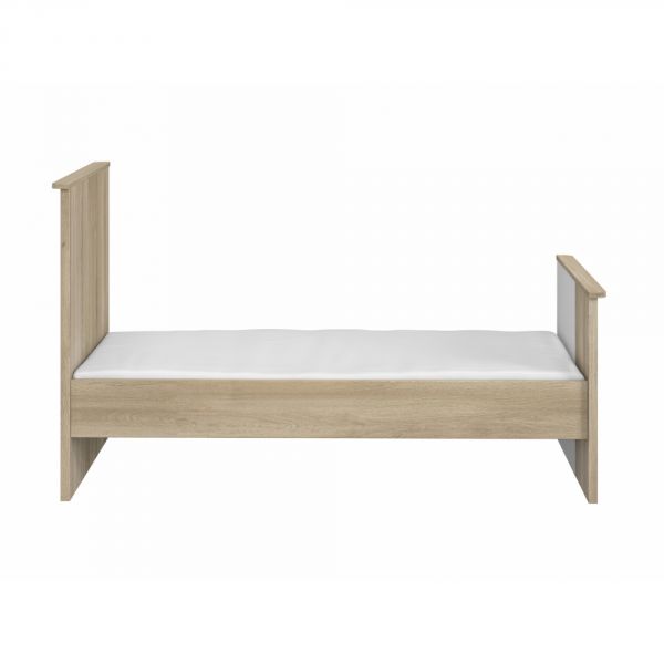 Chambre duo lit bébé évolutif 70x140 cm + commode Sacha Chêne