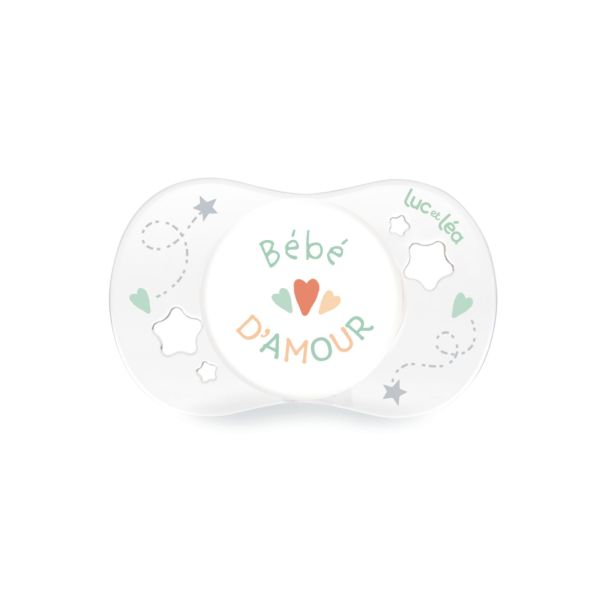 Duo de sucettes anatomiques bébe d'amour et petit lion 0-2 mois