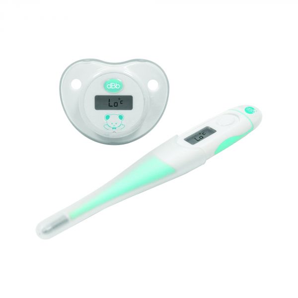 Lot de 2 thermomètres médicaux bébé sucette thermomètre + thermomètre
