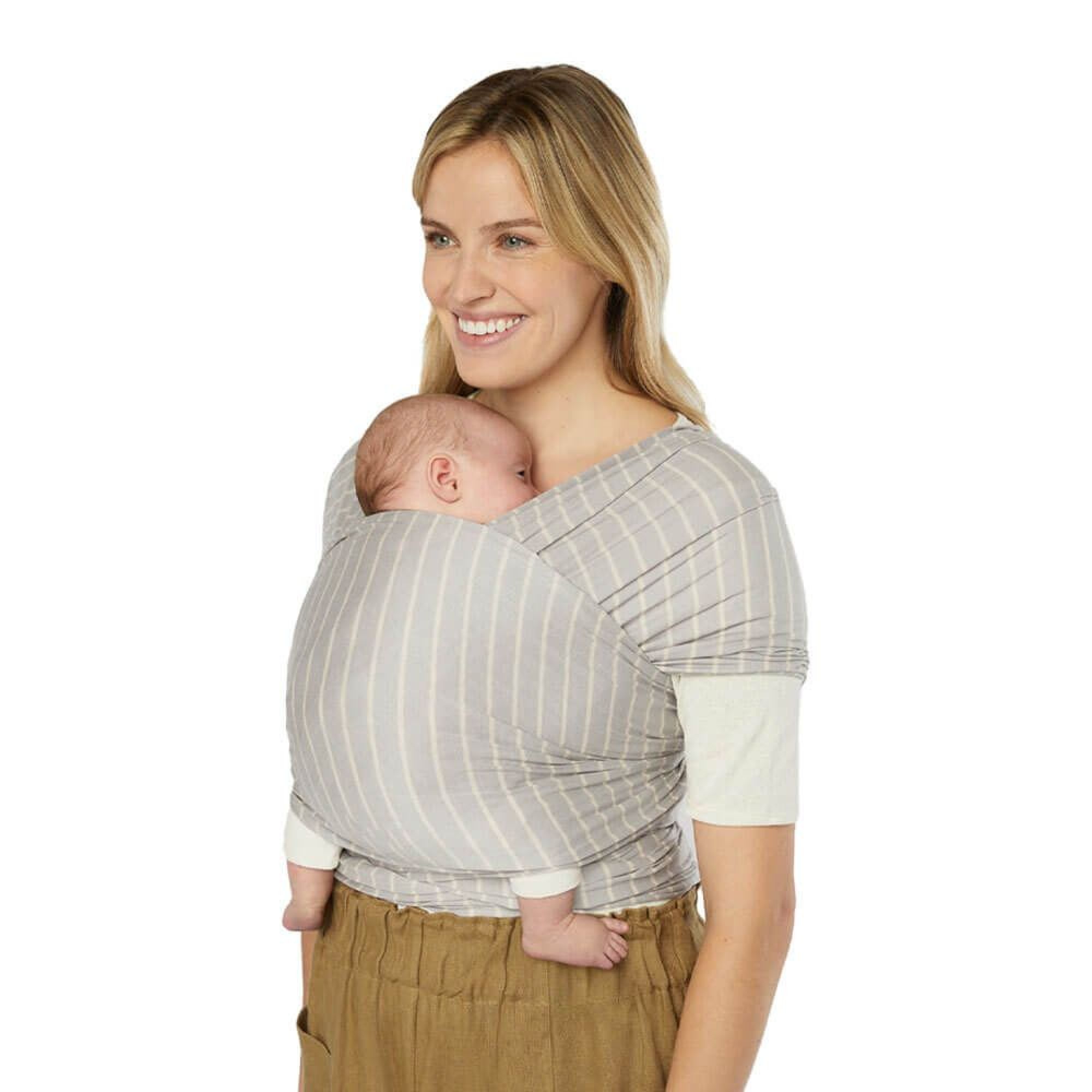 charpe de portage Aura en tissu tricot Gris ray Made in B b