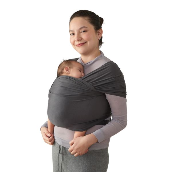Écharpe de portage Aura en tissu tricoté Noir clair