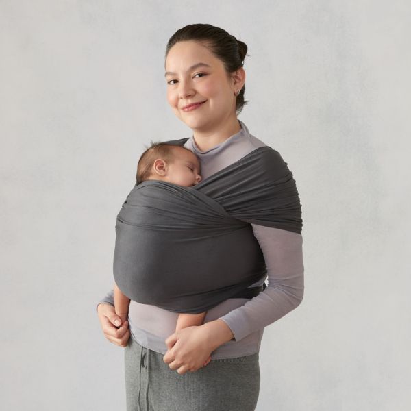 Écharpe de portage Aura en tissu tricoté Noir clair