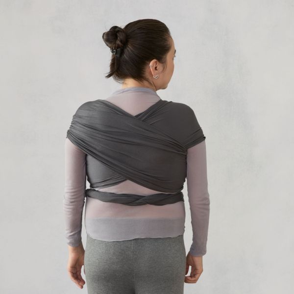 Écharpe de portage Aura en tissu tricoté Noir clair