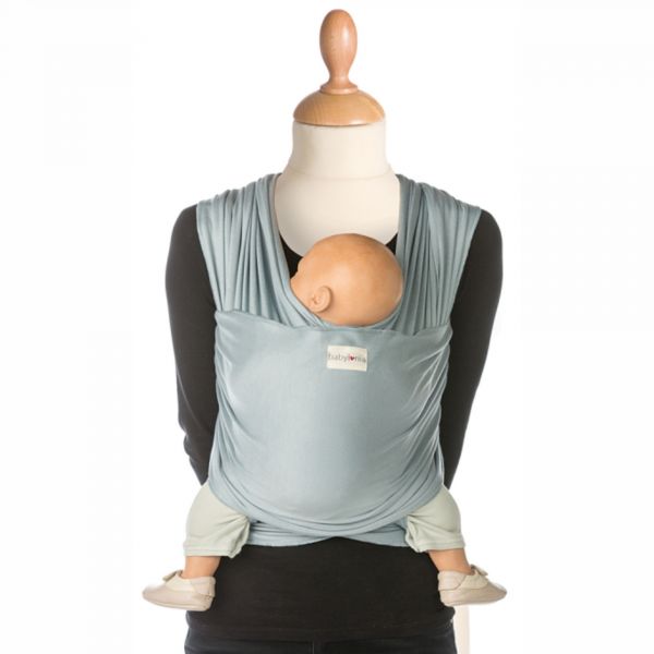 Echarpe de portage - tricot-slen bamboo - Blue fog