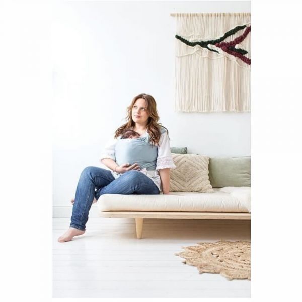 Echarpe de portage - tricot-slen bamboo - Blue fog