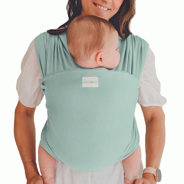 Écharpe de portage extensible Tricot-Slen Organic - Vert sauge