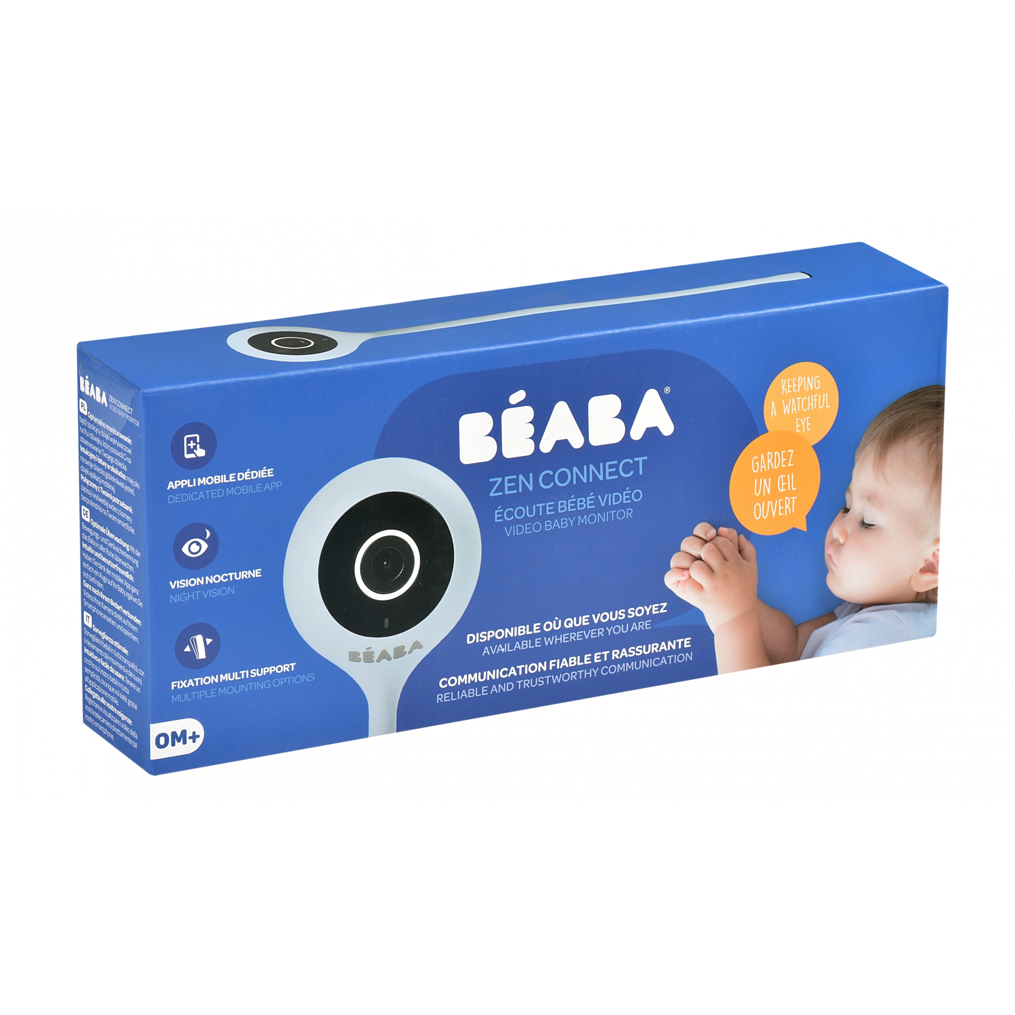 Babyphone Zen Connect Caméra Full Hd 1080p Talkie-walkie Gris - Ecoute bébé  - Babyphone BUT