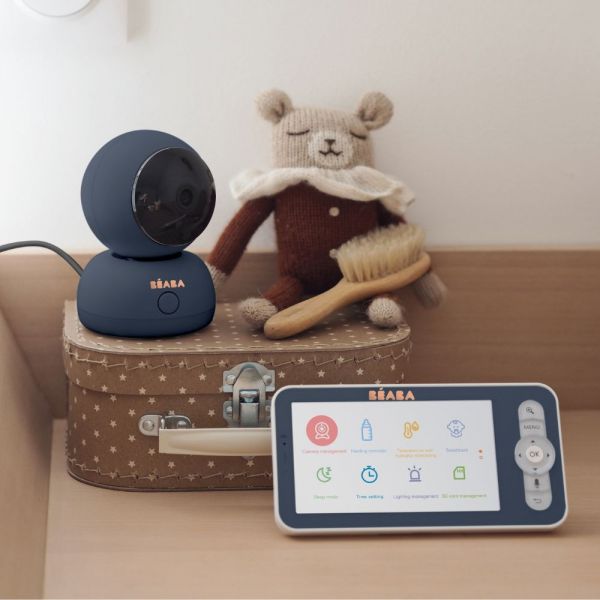 Babyphone Vidéo Zen Premium night blue + Veilleuse Pixie Torch Vert Sauge + Sucette réversible SX Pro 6-18 mois Colour Essence Sauge