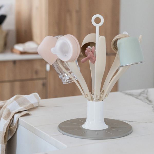 Égoutte biberons pliable Flower Argile