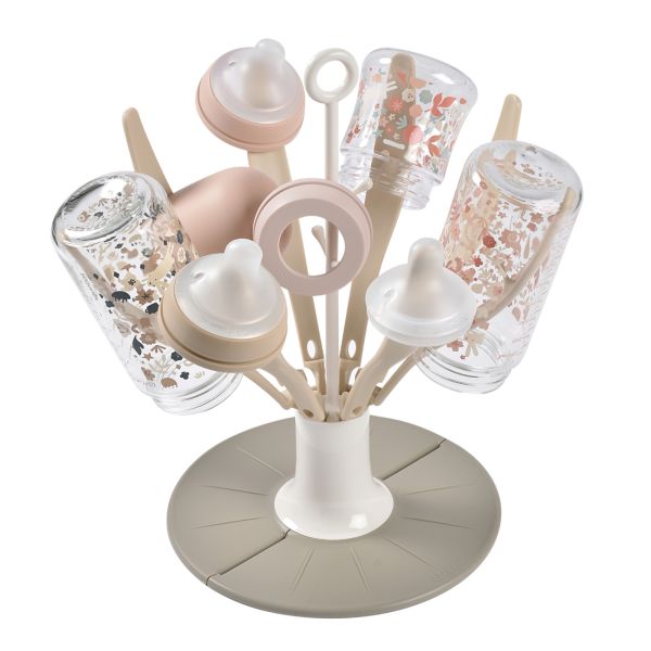 Égoutte biberons pliable Flower Argile