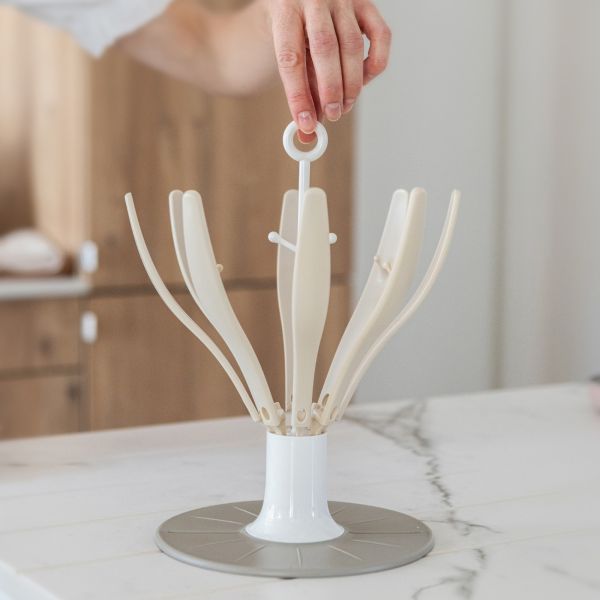 Égoutte biberons pliable Flower Argile