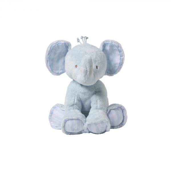 Peluche Ferdinand, l'éléphant 25 cm bleu ciel