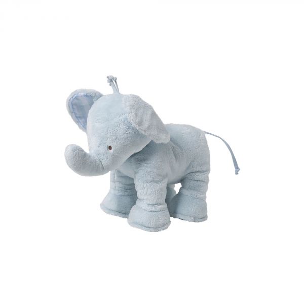 Peluche Ferdinand, l'éléphant 25 cm bleu ciel