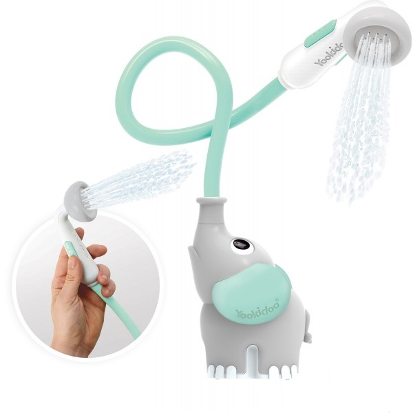 Jouet de bain douchette éléphant Turquoise