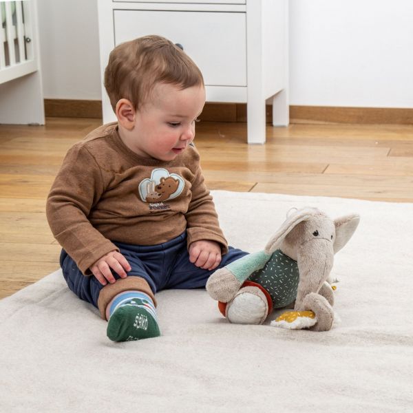 Peluche musicale d'activités éléphant