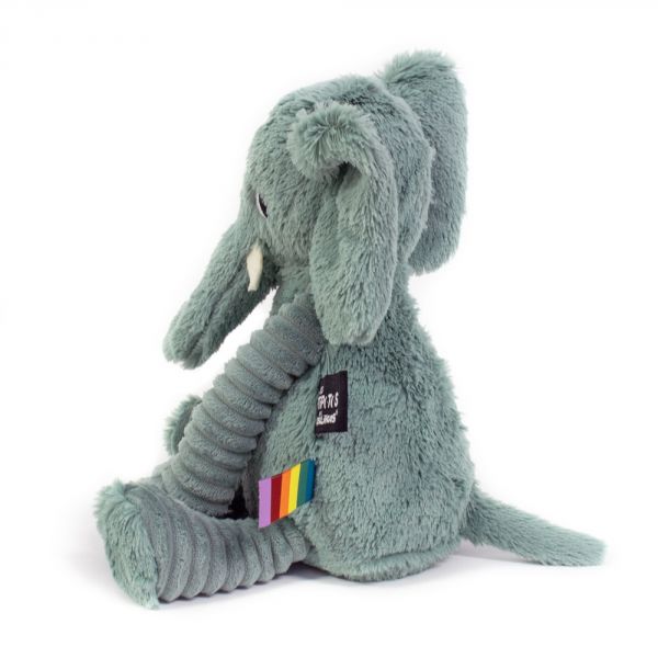 Peluche éléphant vert Dimoitou Les Ptipotos