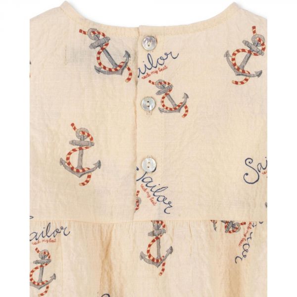 Barboteuse en tissu Elliot Mon bateau - 6 mois