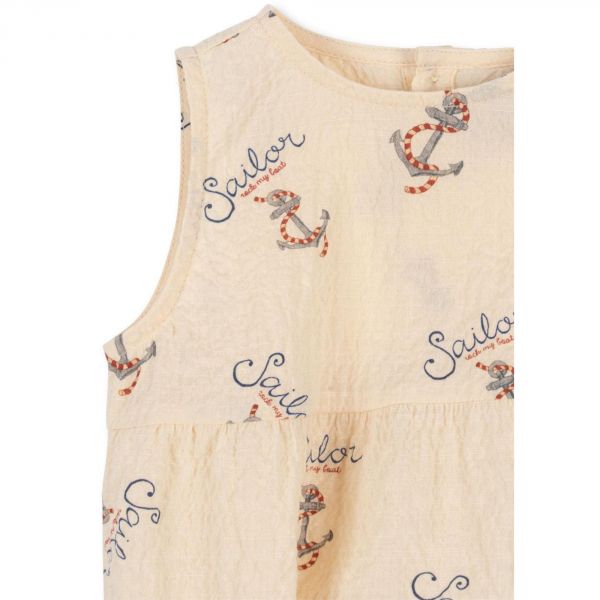 Barboteuse en tissu Elliot Mon bateau - 6 mois