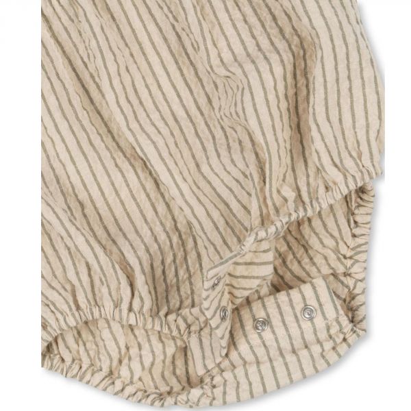 Barboteuse en tissu Elliot Rayure bleu - 6 mois