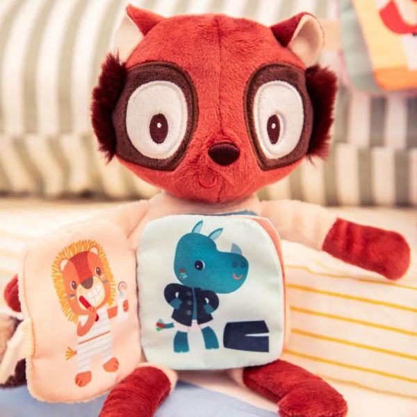 Peluche phosphorescente avec livre en tissu Elvis