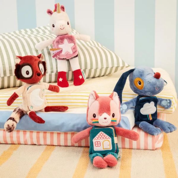 Peluche phosphorescente avec livre en tissu Elvis