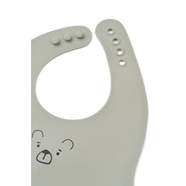 Lot de 2 bavoirs en silicone Ember Mr Bear Dove Blue Whale Blue