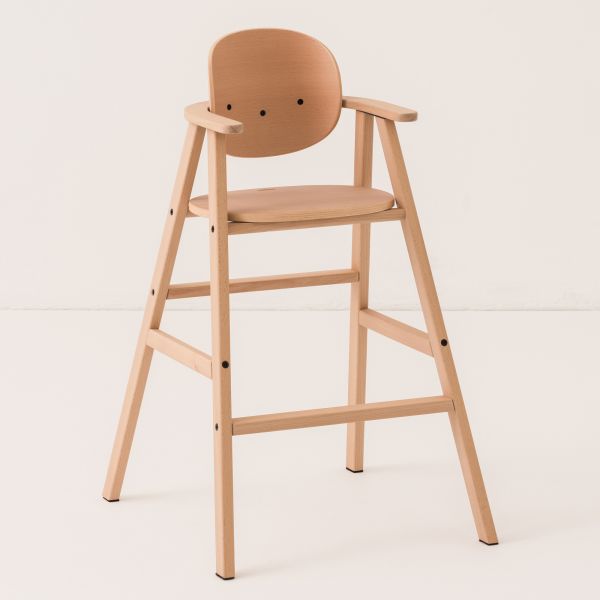 Chaise haute évolutive en bois Growing Green avec plateau