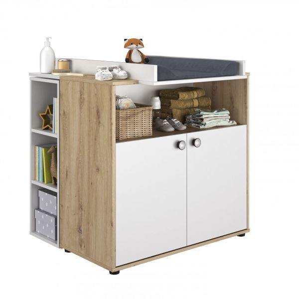 Chambre duo lit bébé 60x120 cm + commode Arthur