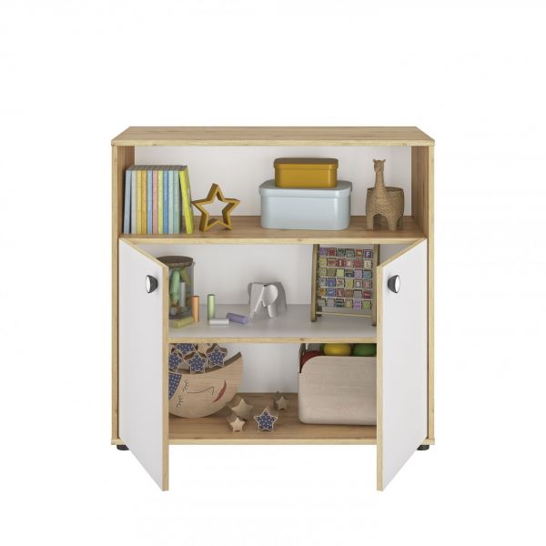 Chambre duo lit bébé 60x120 cm + commode Arthur