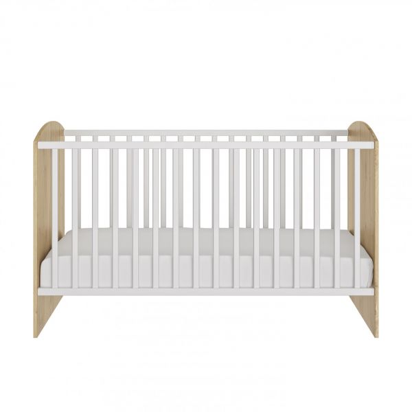 Chambre duo lit bébé évolutif 70x140 cm + commode Arthur