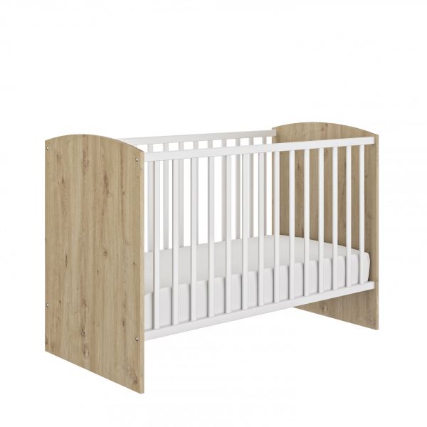 Chambre duo lit bébé évolutif 70x140 cm + commode Arthur